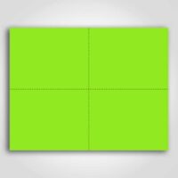 Ultra Day-Glo Fluorescent Green Sign Card 5.5" x 8.5"