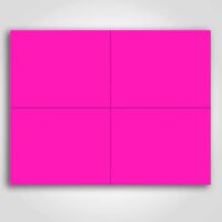 Ultra Day-Glo Fluorescent Magenta Sign Card 4.25" x 5.5"