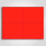 Ultra Day-Glo Fluorescent Red Sign Card 4.25" x 5.5"
