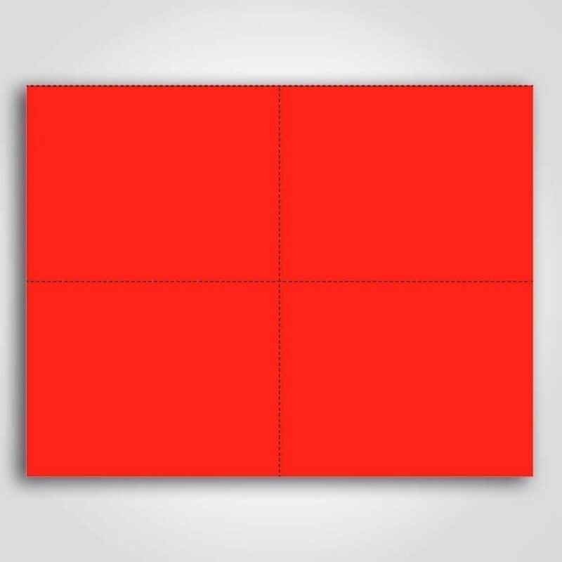 400672 Ultra Day-Glo Fluorescent Red Sign Card 4.25" x 5.5"