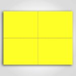 Ultra Day-Glo Fluorescent Yellow Sign Card 4.25" x 5.5"