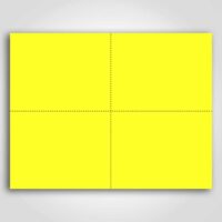 Ultra Day-Glo Fluorescent Yellow Sign Card 4.25" x 5.5"