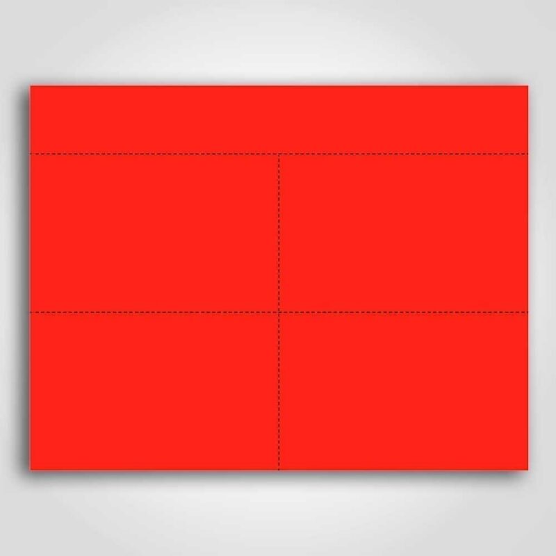 400675 Ultra Day-Glo Fluorescent Red Sign Card 3.5" x 5.5"
