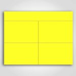 Ultra Day-Glo Fluorescent Yellow Sign Card 3.5" x 5.5"