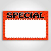 Special Laser Bright Sign Card 7" x 11"