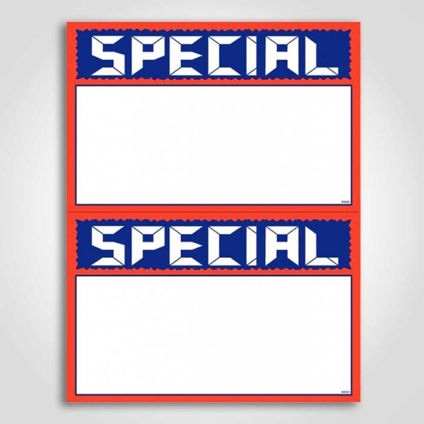 Special Laser Bright Sign Card 5.5" x 8.5"