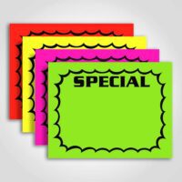Special Signs Ultra Day-Glo Burst 1 up Sign Card