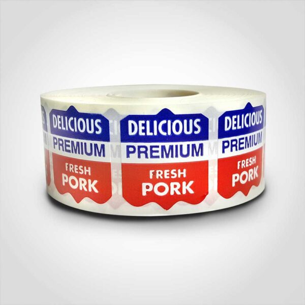 Delicious Premium Fresh Pork label - 1000 Pack stickers
