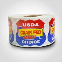 USDA Label Grain Fed Beef Choice - 500 Pack stickers