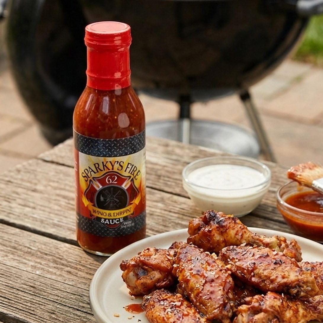 71503 Sparkys FIRE Wing and Dippin Sauce Sparky's FIRE Wing and Dippin' Sauce - 6/case