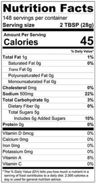 Sparky's Hot Nutrition Facts