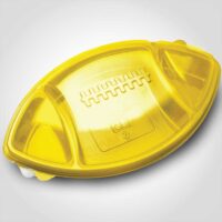 Yellow Football Snack Tray with Lid