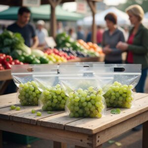 Produce Bags Vented with grapes