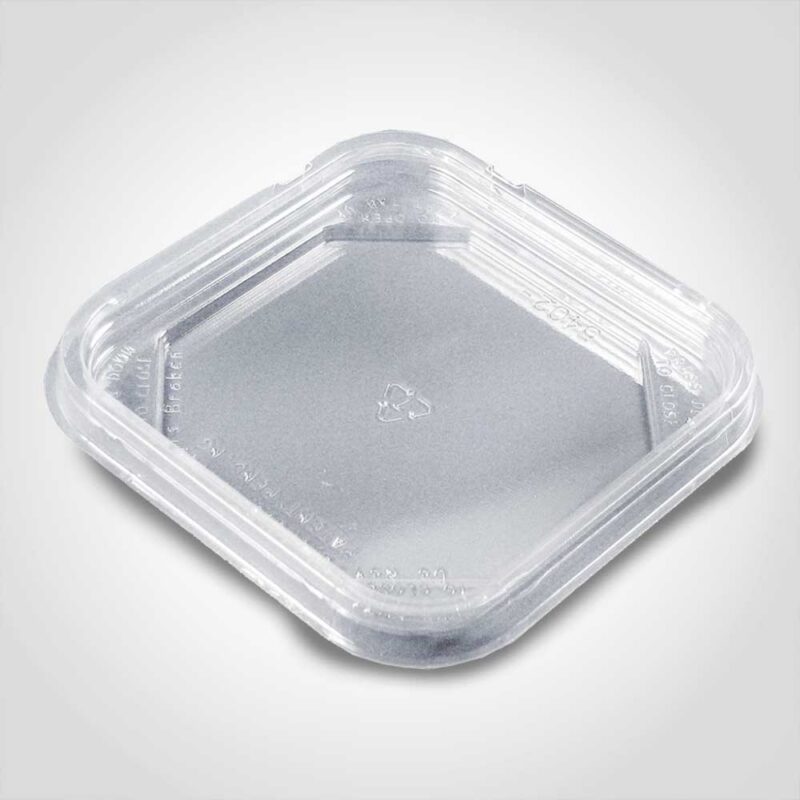 260123 Tamper Evident Lid for Square Deli Containers PET