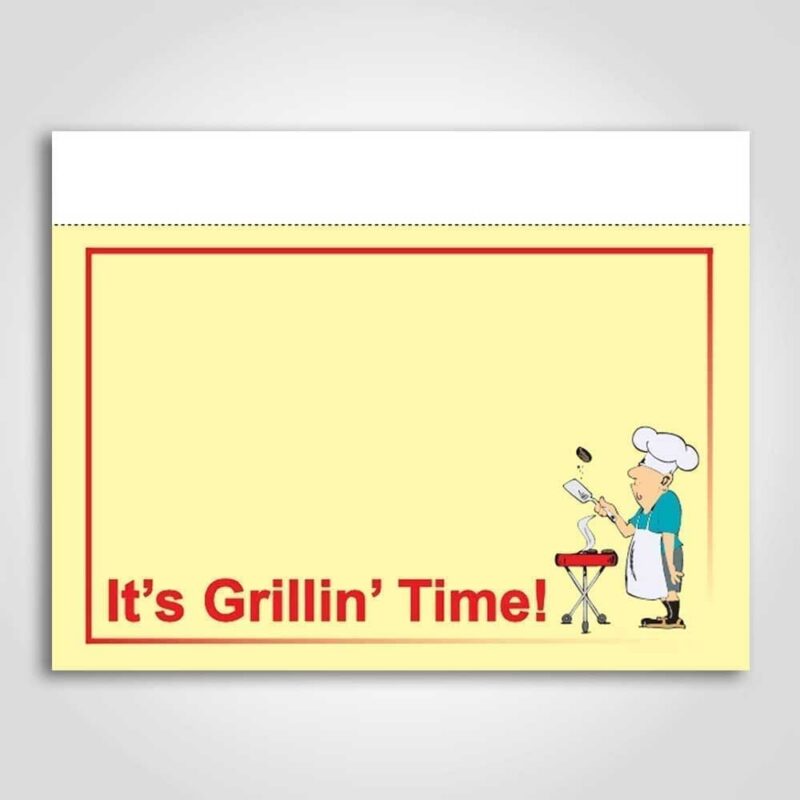 Its Grilling Time Sign Card 11" x 7"