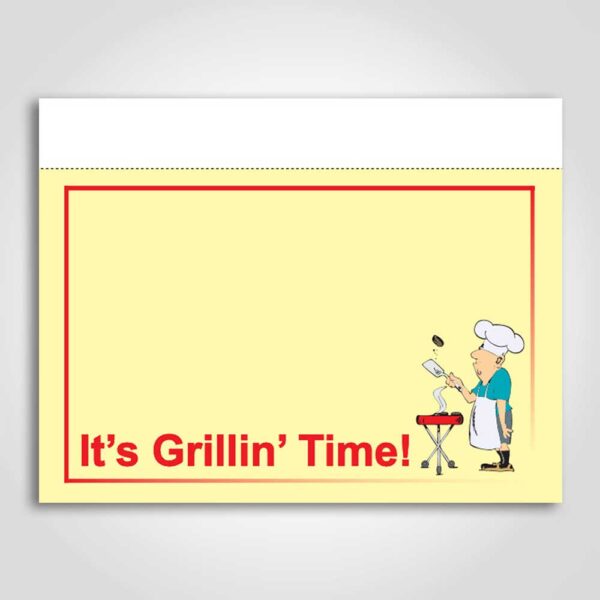 Its Grilling Time Sign Card 3.5" x 5"