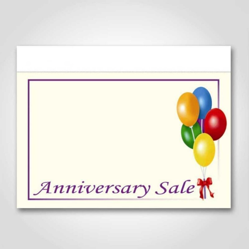 88-430712 Anniversary Sale Sign Card 3.5" x 5"