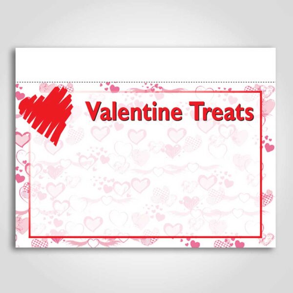 Valentine Treats Sign Card 11" x 7"