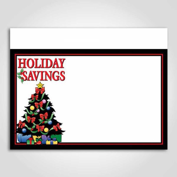 Holiday Savings Sign Card 11" x 7"