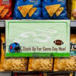 Football Sign Card for Seasonal Sales adn grocery stores