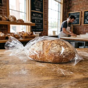 8 x 26 Plastic Bread Bags with 3 inch Gusset