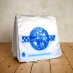 Deli Meat Takeout Bags with Fresh to Go Design in Blue