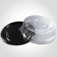18 inch Round Flat Tray with Fluted Dome Lid