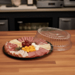 16 inch Black Flat Elegant Deli Trays with Lid