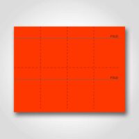 Red Blank Sign Card Perforated 3" x 5"