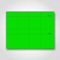 Green Blank Sign Card Perforated 3" x 5"