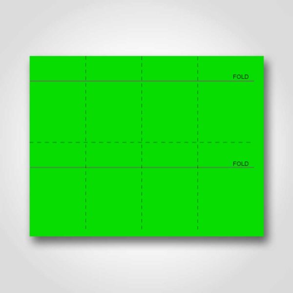 Green Blank Sign Card Perforated 3" x 5"