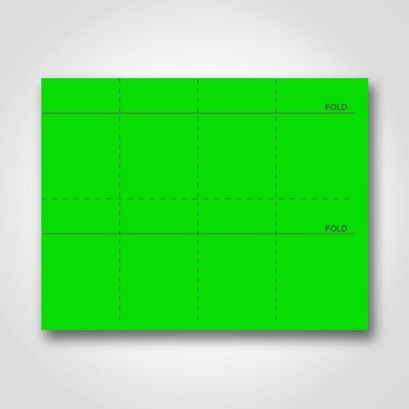 400167 Green Blank Sign Card Perforated 3" x 5"