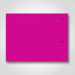 Magenta Blank Sign Card Perforated 3" x 5"