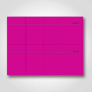 Magenta Blank Sign Card Perforated 3" x 5"
