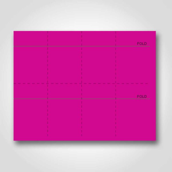 Magenta Blank Sign Card Perforated 3" x 5"