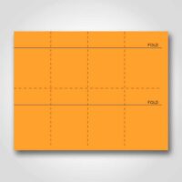 Peach Blank Sign Card Perforated 3" x 5"