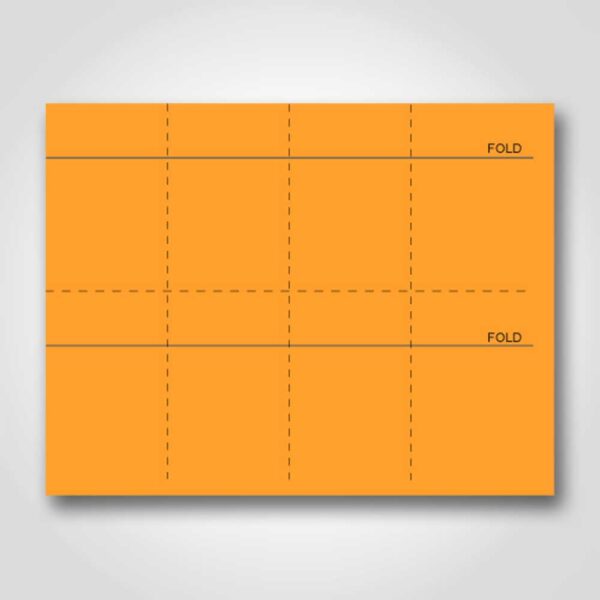 Peach Blank Sign Card Perforated 3" x 5"