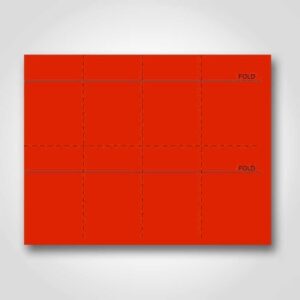 Red Blank Sign Card Perfed 3" x 3" - 400 Pack