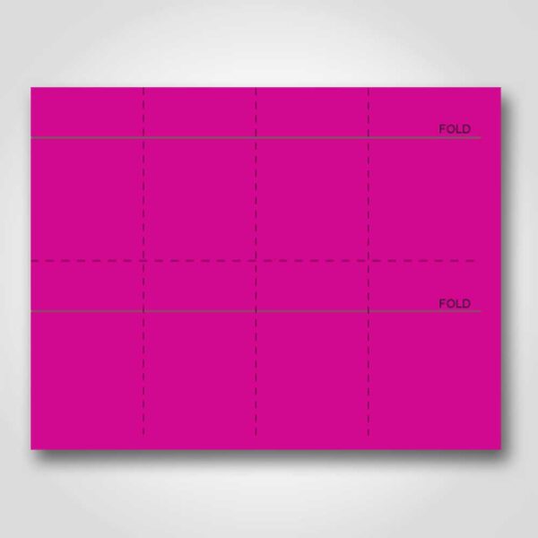 Blank Sign Card Magenta Perforated 3" x 3"