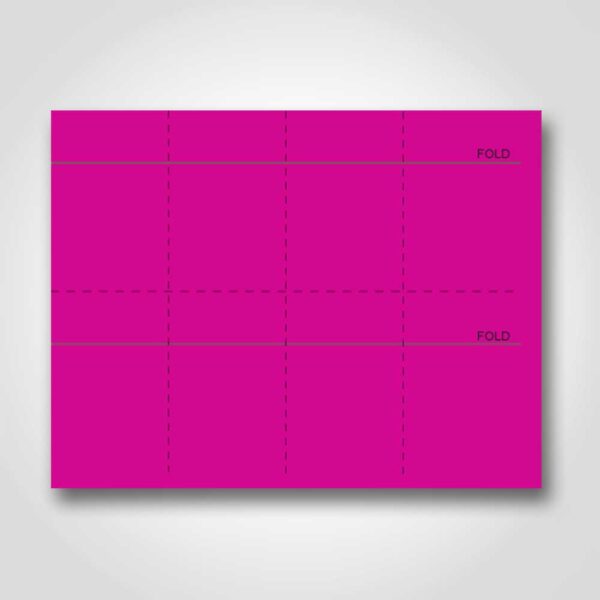 Magenta Blank Sign Card Perforated 3" x 3"