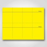 Yellow Blank Sign Card Perforated 3" x 3"