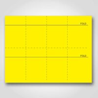 Yellow Blank Sign Card Perforated 3" x 3"