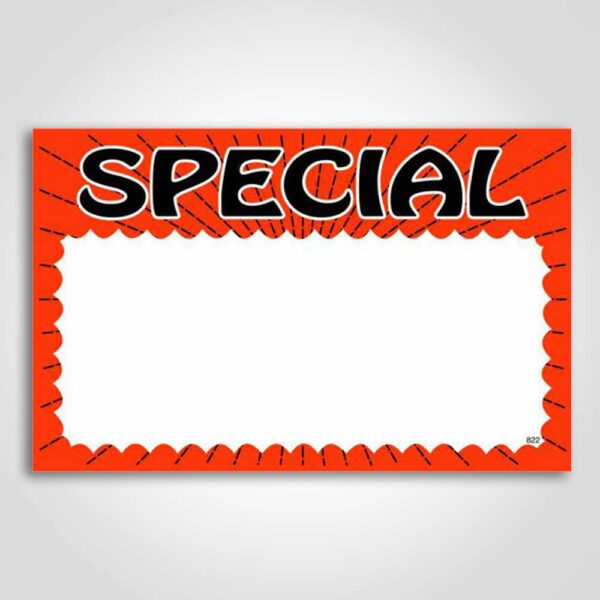 Special Sign 3.5" x 5.5"