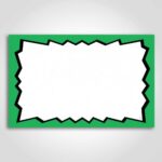 Blank Burst Sign Green 3.5" x 5.5"