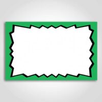 Blank Burst Sign Green 3.5" x 5.5"