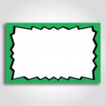 Blank Burst Sign Green 5.5" x 7"