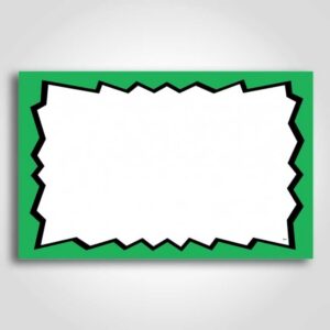 Blank Burst Sign Green 5.5" x 7"