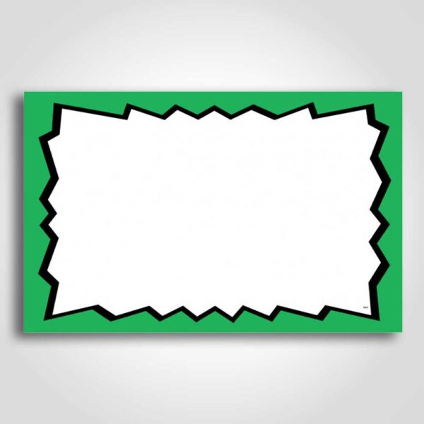 Blank Burst Sign Green 5.5" x 7"