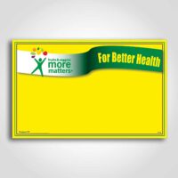 For Better Health Coated Sign cards Yellow 7" x 11"