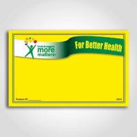 For Better Health Coated Sign Cards Yellow 3.5" x 5.5"